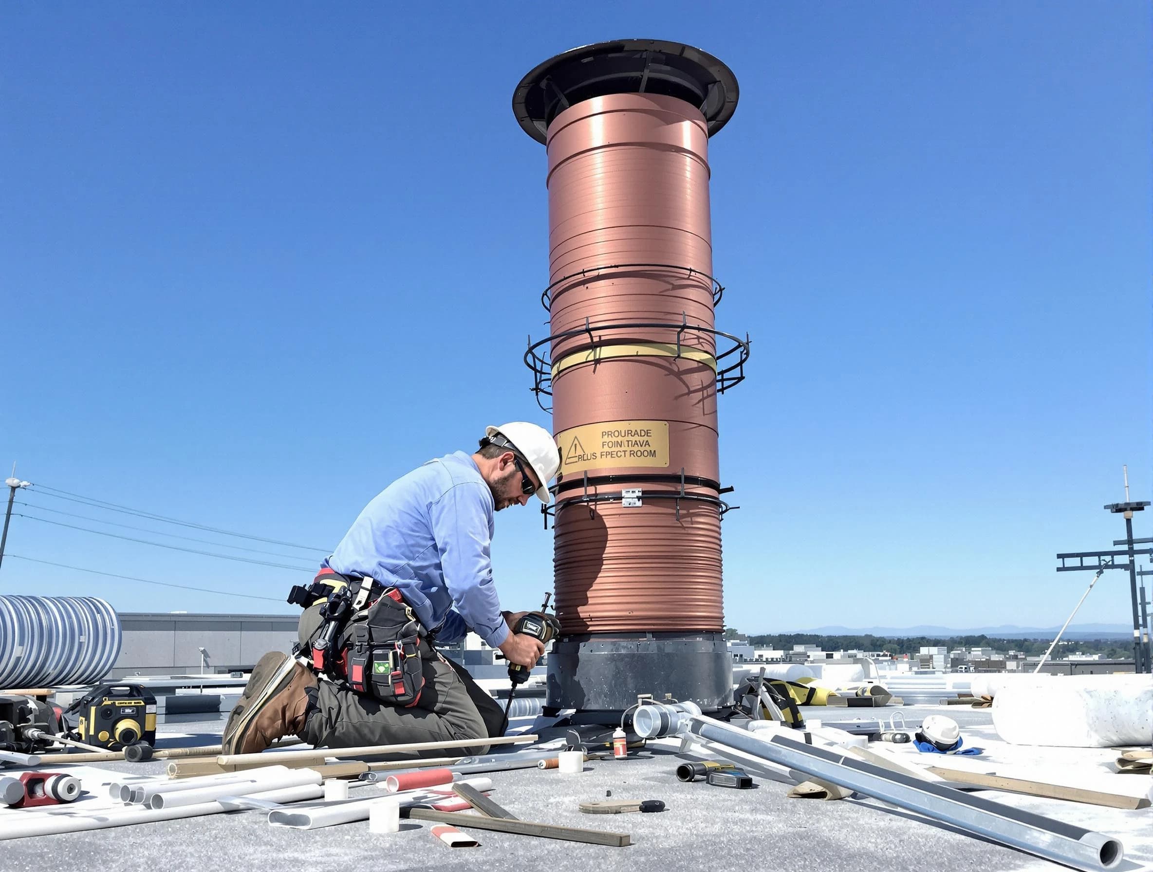Installed chimney liner by North Bergen Chimney Sweep in North Bergen, NJ
