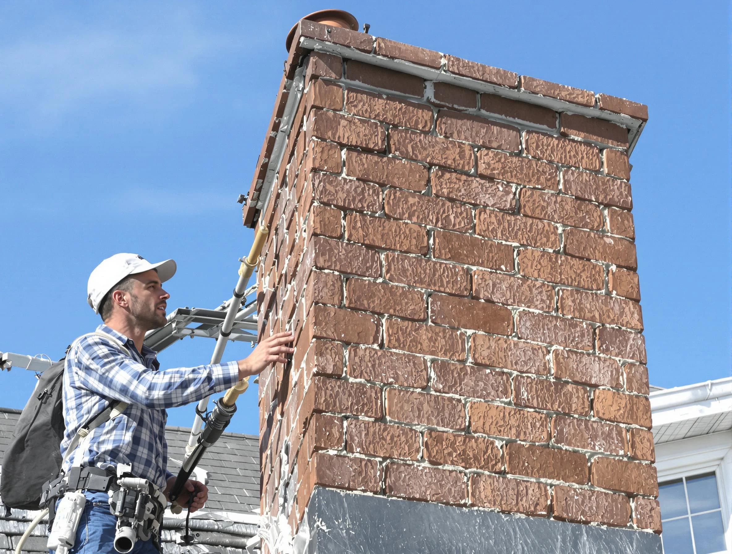 Brickwork for a chimney rebuild by North Bergen Chimney Sweep in North Bergen, NJ