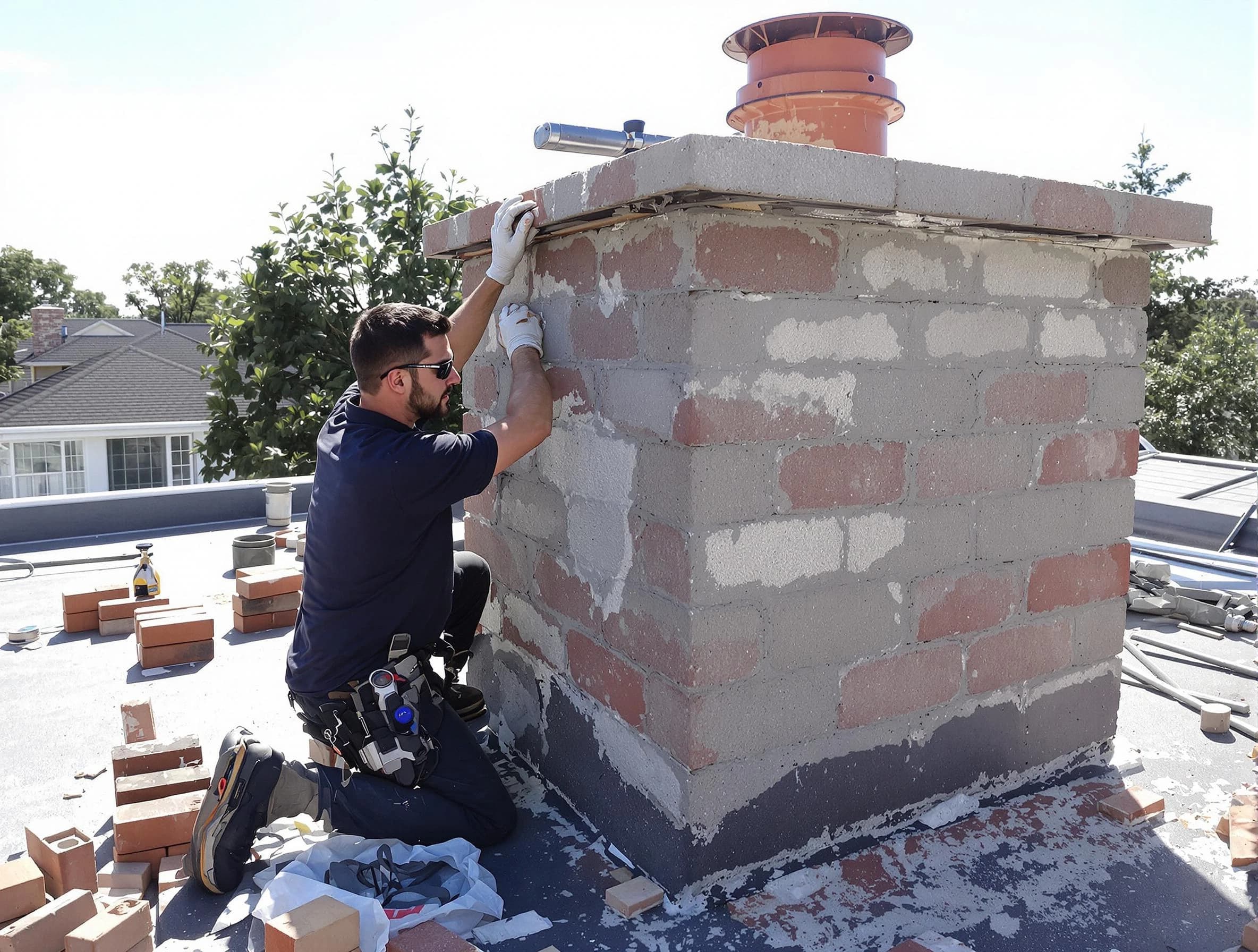 Advanced chimney repair process by North Bergen Chimney Sweep in North Bergen, NJ