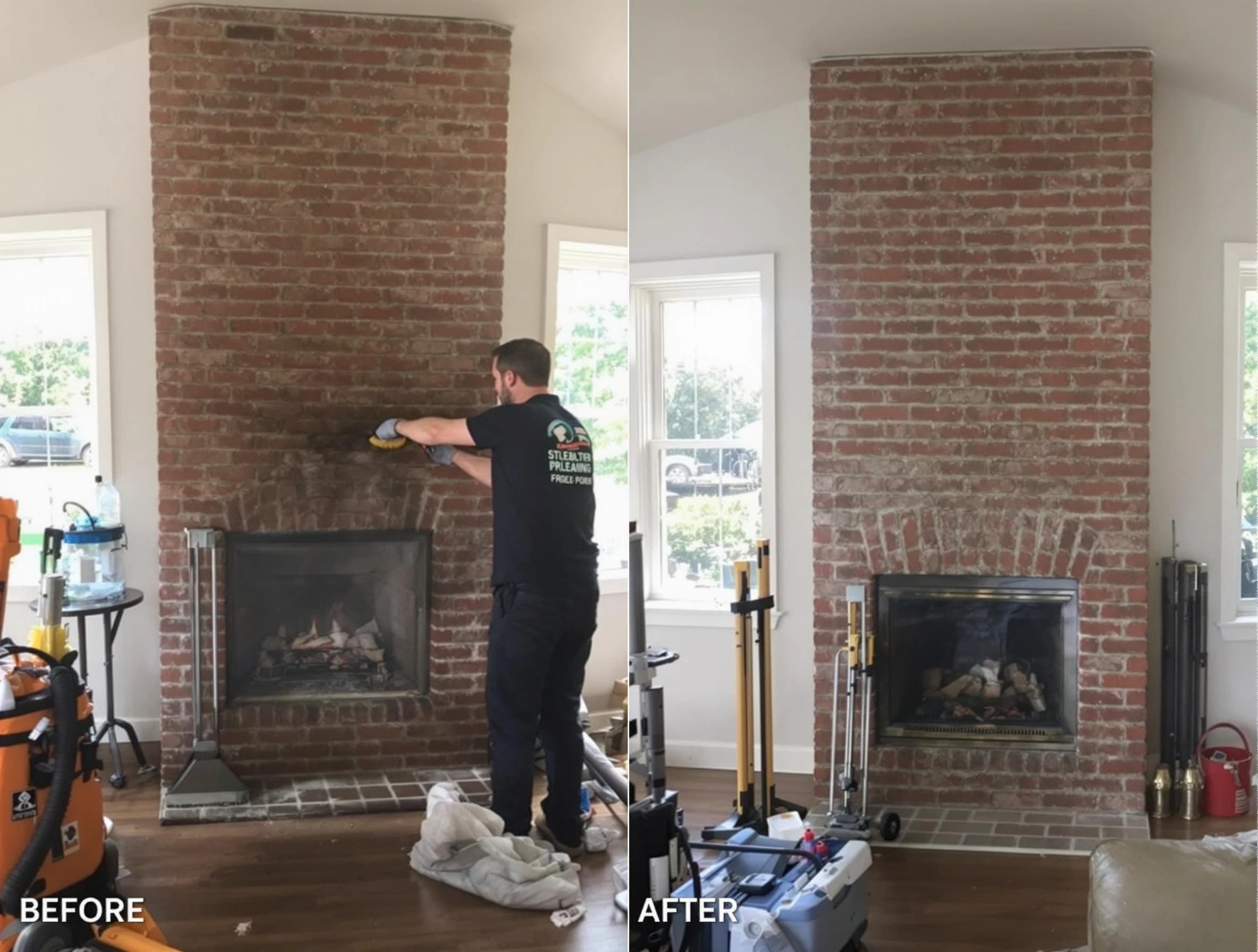 Finished chimney sweeping service by North Bergen Chimney Sweep in North Bergen, NJ