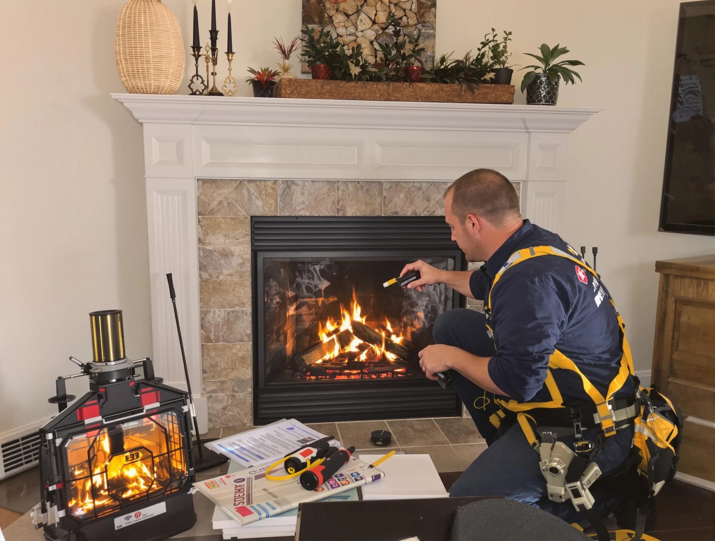 Safety-focused fireplace inspection by North Bergen Chimney Sweep in North Bergen, NJ