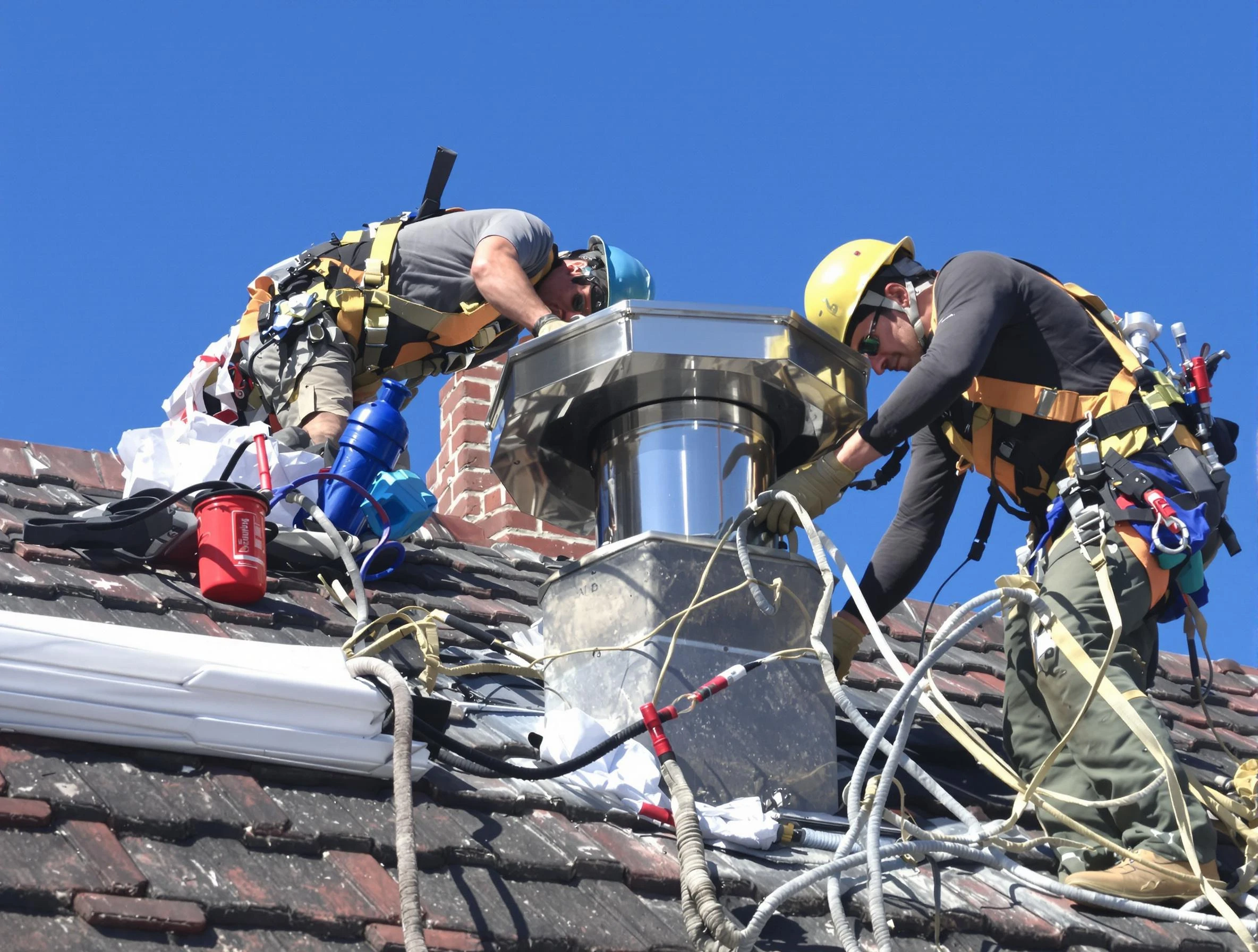 Protective chimney cap installed by North Bergen Chimney Sweep in North Bergen, NJ
