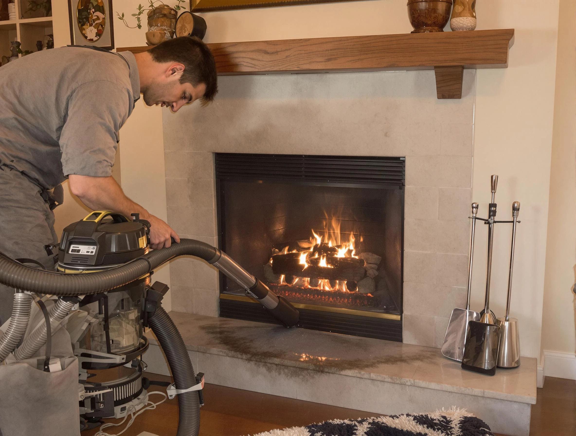 Routine fireplace upkeep by North Bergen Chimney Sweep in North Bergen, NJ