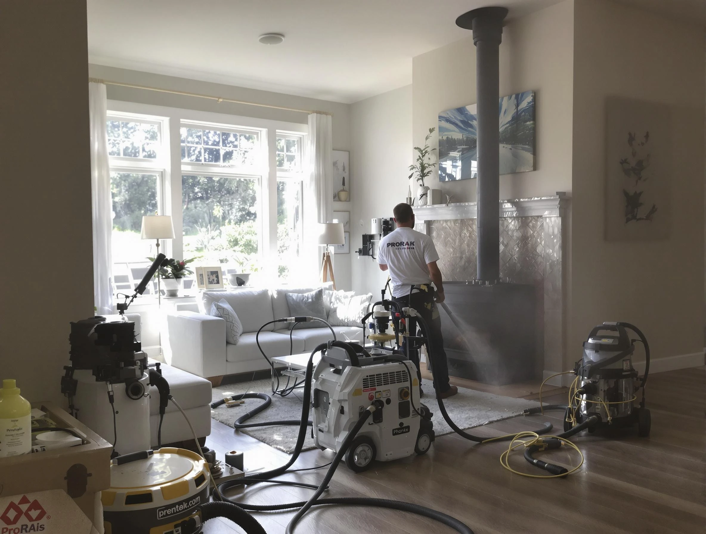 Soot removal service by North Bergen Chimney Sweep for a fireplace in North Bergen, NJ